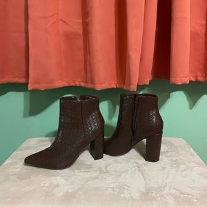 Dark brown booties